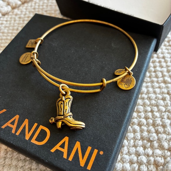 Alex and Ani Cowboy Boot Charm Bracelet - Picture 3 of 4